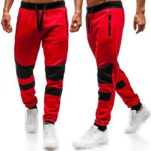 Men&#039;s Drawstring Sweatpants Jogging Zipper Pocket Pants Trousers Sports Casual B