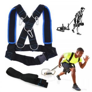 Outdoor Sports Fitness Sled Harness Strength Speed Training Strap Workout Pull Resistance Bands Belt